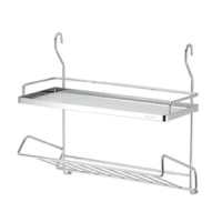 Stainless Steel Wall Hooked Spice & Bottle Holder