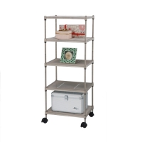 5 Tier Mesh Rack with Wheel